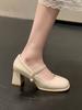 Diseño Falda 2024 Zapatos de Mujer con Zapatos Mary Jane, Versátil, Elegante, Atractivo, Celebridad de Internet, Estilo Callejero, Nicho