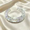 Pulseira Elástica Cilíndrica Tingida em Meio Estilo Cruzado Boêmio Retrô Étnico de Alta Qualidade Simples