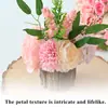 Día de San Valentín Peonía Artificial Bola Crisantemo Planta Verde en Maceta Tocón de Madera Decoración de Escritorio para el Hogar Adornos Navidad Transfronteriza