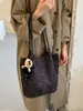 Bolsa Transfronteiriça Casual Retrô de Grande Capacidade com Estampa de Leopardo Estilo Preguiçoso Bolsa de Ombro Feminina Outono 2026 Nova Bolsa de Ombro Único para Mãe e Filho