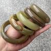 Pulseira de Jade Afegão Natural, Jade Hetian Imitação com Cores Bonitas, Pele Amarela, Jade Verde Antigo, Pulseira de Jade Verde e Branco, Pulseira de Presente