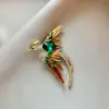 Nuevo Broche de Esmalte Chino Retro Fénix Pipa Abanico Flor Pin Accesorios Hanfu Qipao Broche de Tendencia Nacional