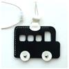 Porta-cartão de chave de couro fofo simples, ornamentos de carro, conjunto de certificados de desenho animado, porta-cartão de acesso para refeição de estudante