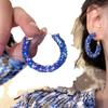 Pendientes franceses de círculo de colores dulces, diseño de nicho, pendientes de alta calidad, pendientes femeninos distintivos y exagerados.