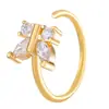 Anillo de nariz de amor de mariposa de diamante nuevo transfronterizo temperamento de personalidad femenina corona cruz joyería para piercing de nariz al por mayor