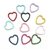 Clips de Resorte Coloridos Pintados con Spray de Aleación, Clips de Corazón, Clips de Anillo Plano, Materiales para Accesorios de Llavero de Joyería Hecha a Mano DIY