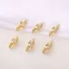 Atacado produtos semi-acabados acessórios de joia material metal cravejado zircônia garra de caranguejo pingente diy colar brincos pingente