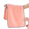 Toalha macia cor de coral personalizada toalha de borda doméstica absorvente não solta fiapos multicolor opcional disponível em estoque atacado de fábrica