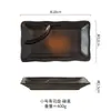 Prato de Sushi, Prato Cerâmico Doméstico para Batatas Fritas, Prato Retangular Criativo, Prato Estilo Japonês, Prato para Dumplings, Louça, Prato Grande para Lanches