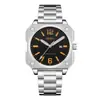 Reloj Cuadrado Personalizado Orsga para Hombre Nicho Calendario Fresco Fabricante Transmisión en Vivo Exportación Transfronteriza Reloj de Pulsera de Cuarzo para Hombre