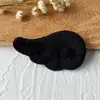 Cuero PU Felpa Grabado Alas de Murciélago Diablo Material Hecho a Mano DIY Decoración Lolita Accesorios de Abanico de Soporte
