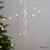 Adornos Navideños Pequeños para PC Kit de Materiales DIY para Árbol de Navidad Colgantes de Cristal Transparente Decoración Festiva Adornos Colgantes