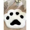 Alfombra de Pata de Gato Lana Sintética Piel Sintética de Conejo Alfombrilla de Piso Junto a la Cama Dormitorio Decoración de Celebridad de Internet Accesorio Lindo para Fotos Manta Decorativa de Felpa Larga