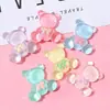 Colar Transparente Urso Acessórios de Resina Acessórios DIY Capa de Celular Copo de Água Material Artesanal Fivela de Sapato Patch para Headwear