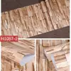 Papel de Parede Autoadesivo de PVC com Textura de Madeira de Tijolo, 45cm de Largura, para Decoração de Parede de Fundo de Quarto, Sala de Estar, Móveis