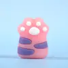 Apontador de Lápis Formato de Patinha de Gato Longa Fofo Mini para Crianças Não Machuca a Mão PVC Apontador Manual de Lápis Papelaria Atacado