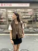 Chaleco Capa de Trabajo Americano Huang Zheng para Mujer Holgado Casual sin Mangas Parte Superior Exterior 143Ay685