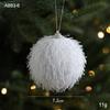 Polvo Pegajoso Transfronterizo Espuma de Pétalos Blancos Bola de Navidad Colgante para Árbol de Navidad Accesorios para Arreglo de Ambiente Decoraciones en Stock