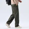 Mk8829 Calças de Caminhada ao Ar Livre Novas para Primavera e Outono Calças Retas Largas Casuais Estilo High Street Americano Jovem