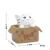 Caja de Papel con Micro Paisaje para Coche, Figura de Gato, Muñeco de Dibujos Animados Pidiendo un Abrazo, Decoración Personalizada para el Tablero del Coche