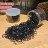 Gomas Pequeñas Desechables para el Cabello para Mujer, Bandas Elásticas Negras, Alta Elasticidad, Cuerdas para el Cabello Duraderas Que No Dañan el Cabello, Bandas para el Cabello de Niños-T