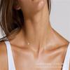 Collar Europeo y Americano Nuevo de 26 Letras para Mujer Diseño Nicho Ins Letra Lateral Oblicua Cadena Clavicular Collar de Moda Combinable