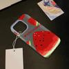 Capa de melancia de verão adequada para Apple 16PROMAX Mobile Phone Case iPhone15 Fosco 14 Soft Case 13 Nicho 12 Resistente a quedas