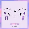 Maquillaje Lindo para la Cara de Niña de Año Nuevo Pegatinas Creativas para la Cara de Nochevieja Amor Rubor Pegatinas de Maquillaje Lindas Pegatinas de Tatuaje
