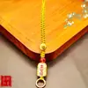 Cordón para llavero de amuleto, nudo plano con cierre ajustable, cordón trenzado a mano, cordón para llavero DIY