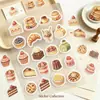 Pegatinas de Postre Acuarela Troqueladas Vinilo Autoadhesivo Impermeables Antifalsificación Alta Calidad Patrón Realista de Pastel Calcomanías