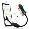 Nuevo para hombre transfronterizo Fuelle trasero inalámbrico con control remoto por APP anillo de bloqueo de tres anillos silicona telescópico tapón anal trasero