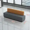 Sofá de recepción de oficina tira simple oficina recepción de negocios área de descanso de ocio combinación de sofá y mesa de café cuero
