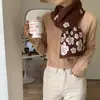 Novo Cachecol de Outono e Inverno Feminino de Inverno Estilo Coreano Versátil de Lã Tricotada Estudante Menina Fofa Cachecol Longo de Alta Qualidade
