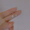 Brincos de flor de cerejeira com contas redondas brincos moda feminina personalidade estilo ins design de nicho joia de ouvido requintada atacado