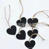 Pizarra Negra de Mensajes de Álamo de Doble Cara Mini Pizarra con Cordón de Madera Decoración de Hogar Linda Pequeña Fresca