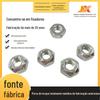 Porca de trava sextavada de torque totalmente metálica de fabricação americana, zinco azul e branco Porca de trava de três pontos de face final de grau 5 de fabricação americana