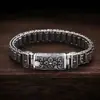 Atacado Moda Retro Simples Alta Qualidade Prata Tailandesa Personalizado Cruz Vajra Pulseira para Homens e Mulheres Pulseira de Contas