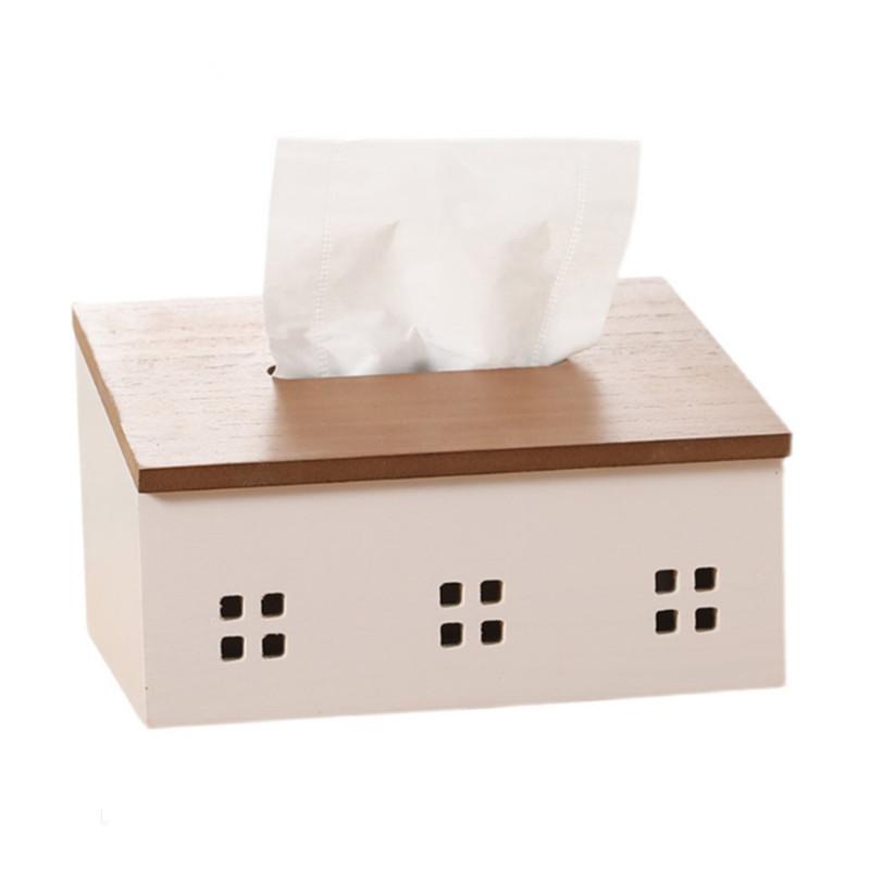 桌面纸巾盒北欧客厅网红木质儿童卧室收纳盒家用简约创意抽纸盒