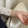 Pulseira Colorida de Prata com Contas em Formato de Lâmpada Colorida para Mulheres Joias com Design de Nicho da Ins Acessório Versátil Dopamina para Mulheres