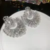 Pendientes de Perla con Flor Incrustada de Diamantes Aguja de Plata, Pendientes Versátiles de Temperamento Elegante Retro Francés, Pendientes de Lujo Ligero de Alta Gama para Mujer