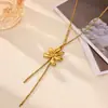 Moderna cadena larga con colgante de girasol para mujer 2026, elegante collar en capas con colgante de corazón para damas, cadena para suéter