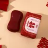 Set de tocador de boda, regalo de boda, regalo de recepción de boda, caja de regalo a juego, color rojo festivo, cepillo de dientes y pasta de dientes para la novia