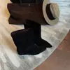 Primer Encuentro Temporada Botines Elegantes de Puntera Puntiaguda con Pliegues Botas de Moda Otoño 2026 Ante Marrón Botas Versátiles Elegantes para Mujer