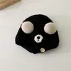 Gorro cálido de felpa para bebé de otoño e invierno para niños y niñas, gorro de lana tejido a prueba de viento para proteger las orejas para niños