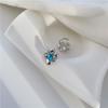 Moda Elegante Japonesa y Coreana Estilo Metal Flor Diamante Clip para Hueso de Oreja Ins Estilo Frío Nicho Aretes Simples sin Oreja