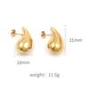 Pendientes de Acero Inoxidable con Forma de Gota Transfronterizos Europeos y Americanos para Mujer, Pendientes Metálicos de 18K, Pendientes Huecos de Lujo Ligero de Gama Alta al por Mayor