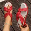 Sandalias de cuña de suela gruesa con tiras cruzadas, moda de verano 2026 para mujer de talla grande europea y americana, para vacaciones y uso casual en la playa
