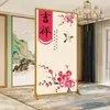 Divisória de Tela com Nove Peixes Auspiciosos Estilo Chinês Novo para Sala de Estar e Quarto, Uso Doméstico Moderno Entrada Arte em Tecido Tela Móvel