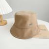 Otoño e invierno nuevo punto a cuadros sombrero de pescador lateral estándar copa plana ala grande sombrero parasol circunferencia de cabeza grande sombrero cortavientos con protección para las orejas