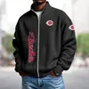 Sudadera tipo cárdigan estilo americano Chaqueta Uniforme de Equipo de la NBA Impresión Digital 3D Cárdigan Holgado con Cremallera y Capucha Sudadera Deportiva